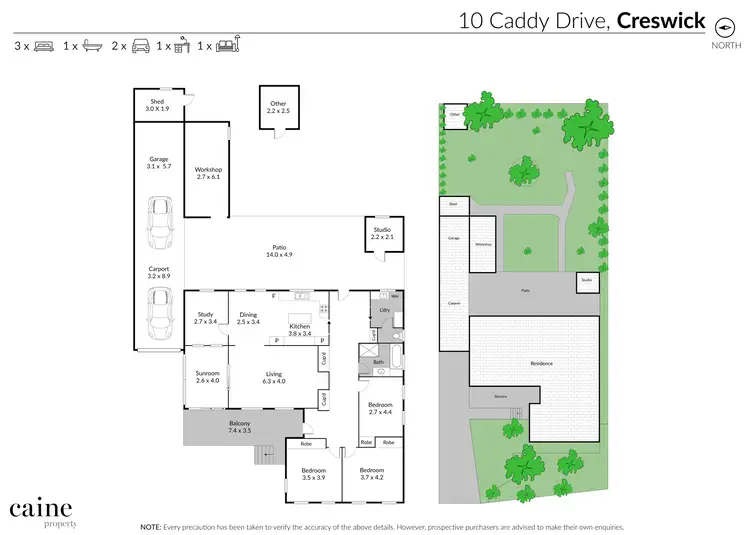Floorplan of Homely house listing, 10 Caddy Drive, Creswick VIC 3363
