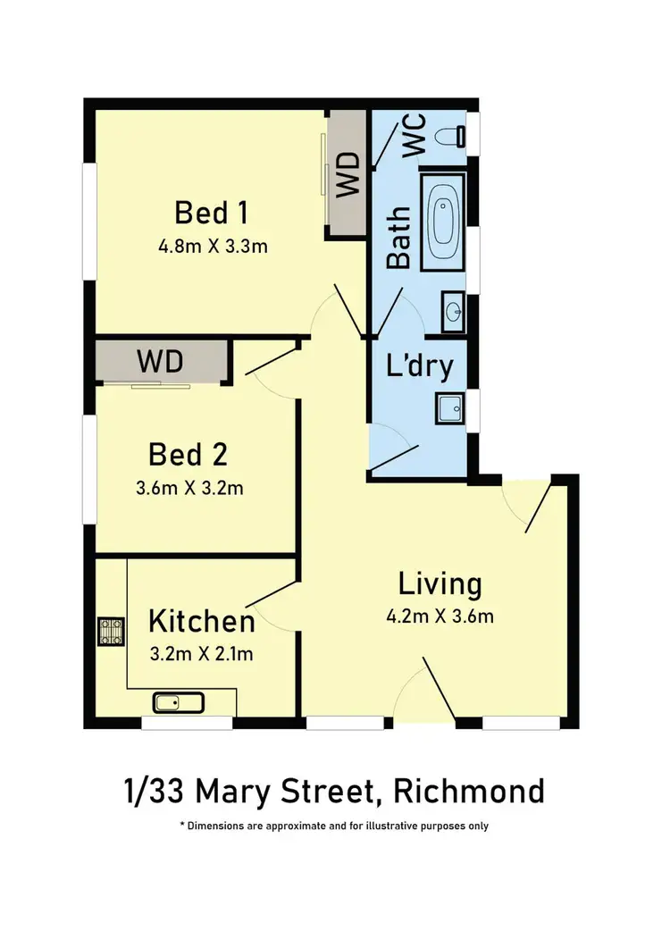Floorplan of Homely apartment listing, 1/31-33 Mary Street, Richmond VIC 3121
