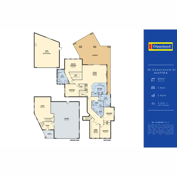 Floorplan of Homely house listing, 50 Cedarwood Drive, Maffra VIC 3860