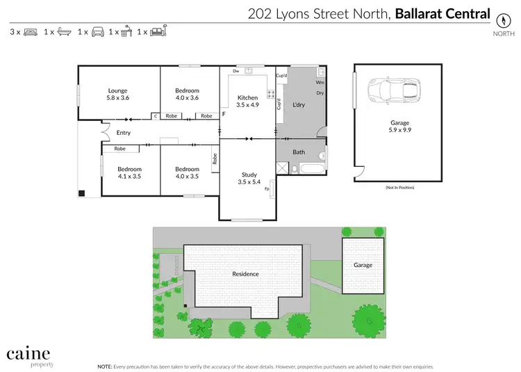 Floorplan of Homely house listing, 202 Lyons Street North, Ballarat Central VIC 3350