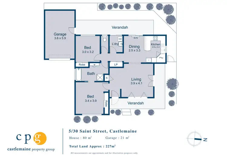 Floorplan of Homely unit listing, 5/30 Saint Street, Castlemaine VIC 3450