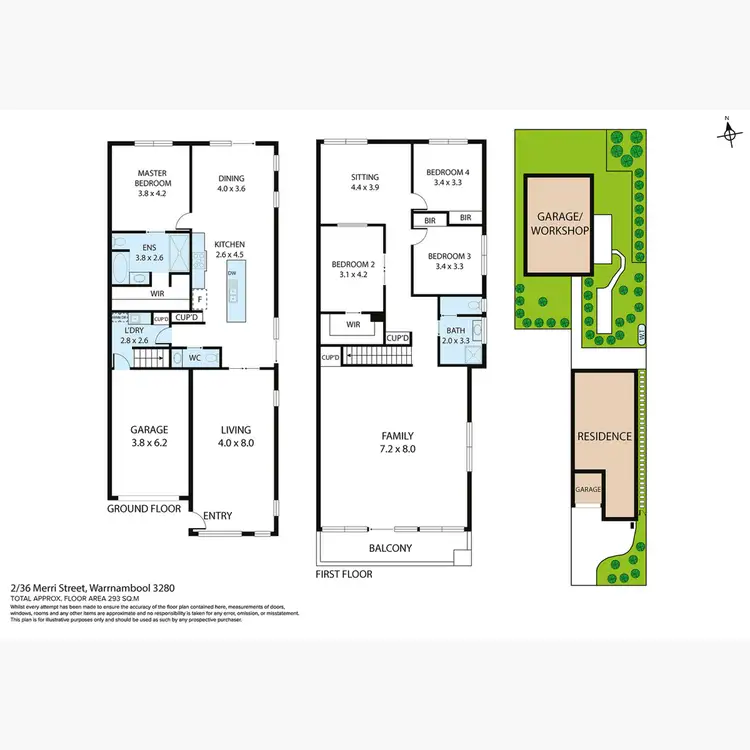 Floorplan of Homely townhouse listing, 1/36 Merri Street, Warrnambool VIC 3280