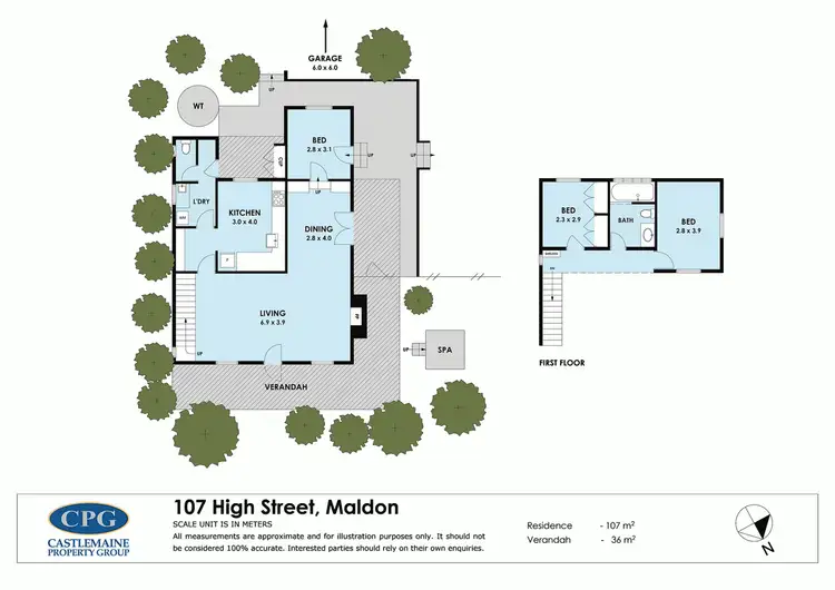 Floorplan of Homely house listing, 107 High Street, Maldon VIC 3463