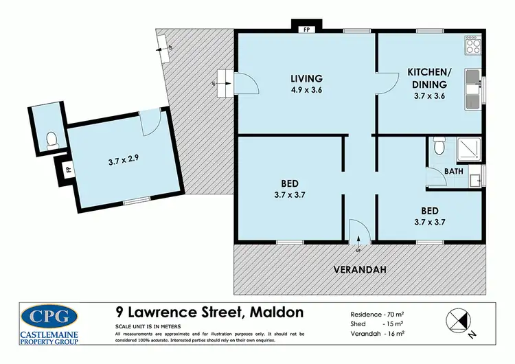 Floorplan of Homely house listing, 9 Lawrence Street, Maldon VIC 3463
