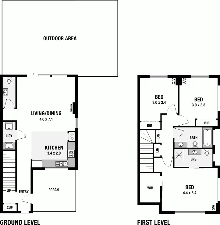 Floorplan of Homely townhouse listing, 26 Park Avenue, West Footscray VIC 3012