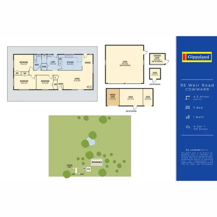 Floorplan of Homely rural property listing, 95 Weir Road, Cowwarr VIC 3857
