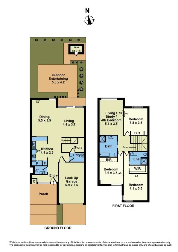 Floorplan of Homely townhouse listing, 14 Guerin Place, Williamstown North VIC 3016