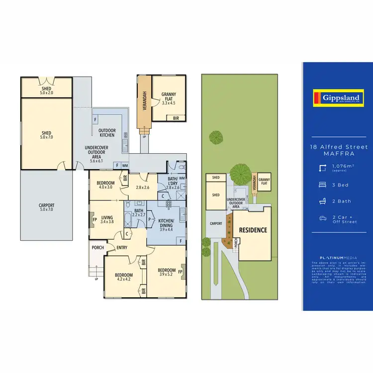 Floorplan of Homely house listing, 18 Alfred Street, Maffra VIC 3860