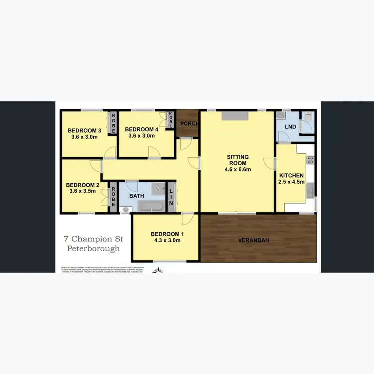 Floorplan of Homely house listing, 7 Champion Street, Peterborough VIC 3270