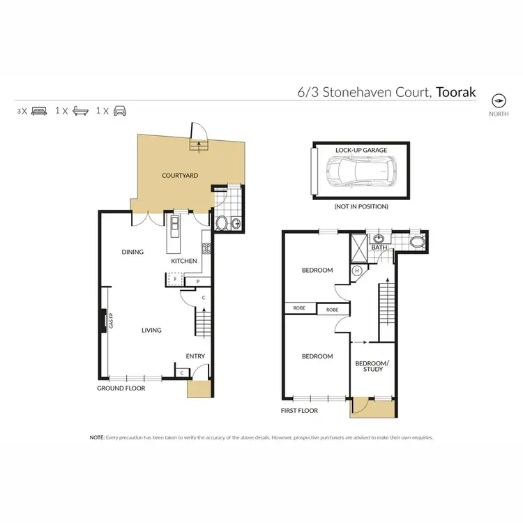 Floorplan of Homely apartment listing, 6/3 Stonehaven Court, Toorak VIC 3142