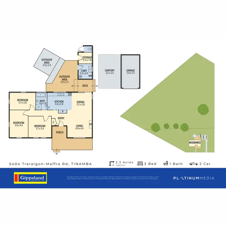 Floorplan of Homely rural property listing, 5404 Traralgon-Maffra Road, Tinamba VIC 3859