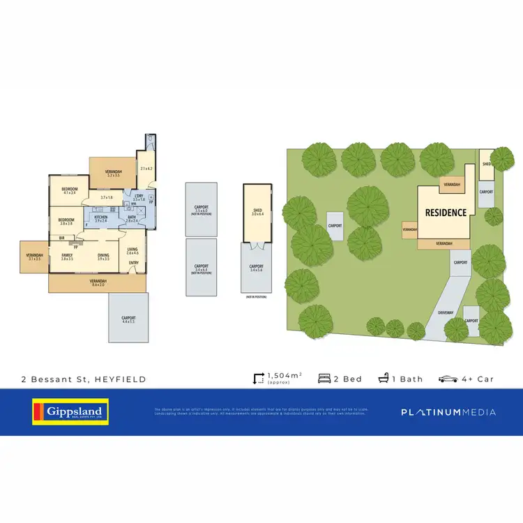 Floorplan of Homely house listing, 2-4 Bessant Street, Heyfield VIC 3858