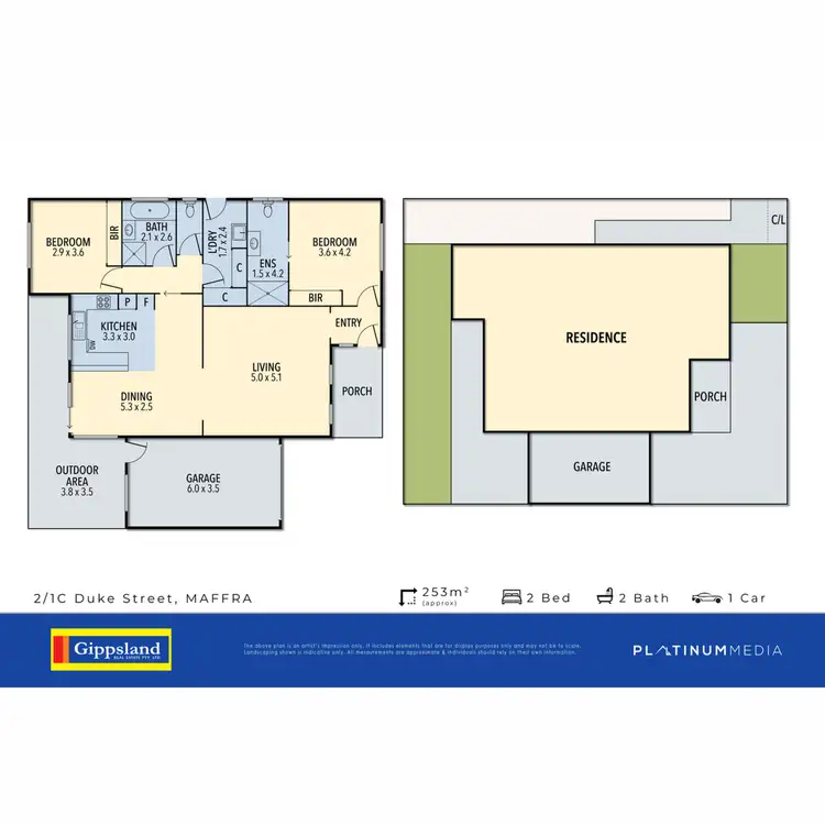 Floorplan of Homely townhouse listing, 2/1/C Duke Street, Maffra VIC 3860