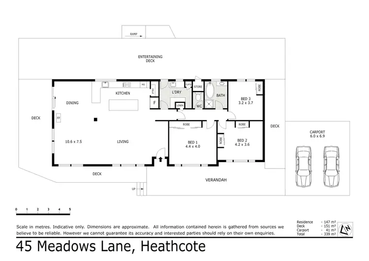Floorplan of Homely house listing, 45 Meadows Lane, Heathcote VIC 3523