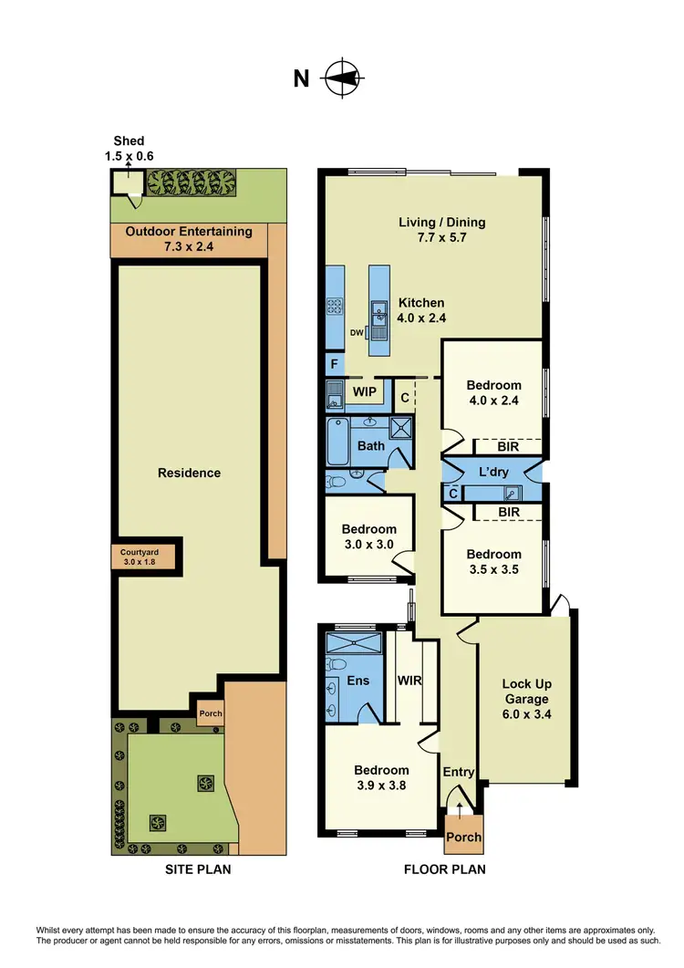Floorplan of Homely townhouse listing, 41A New Street, South Kingsville VIC 3015