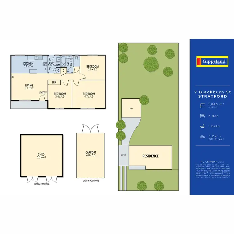 Floorplan of Homely house listing, 7 Blackburn Street, Stratford VIC 3862