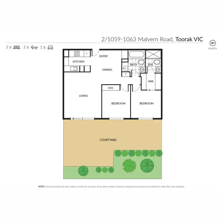 Floorplan of Homely apartment listing, 2/1059-1063 Malvern Road, Toorak VIC 3142