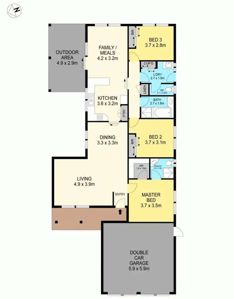 Floorplan of Homely house listing, 8 Harvard Street, Wendouree VIC 3355