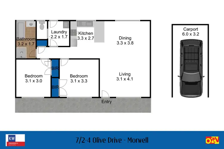 Floorplan of Homely unit listing, 2-4 Olive Drive, Morwell VIC 3840