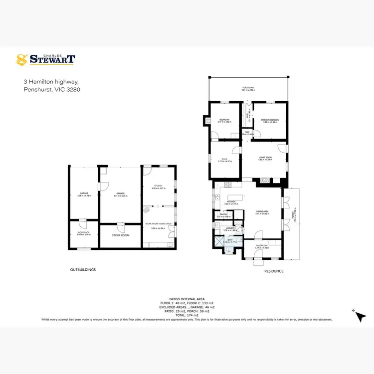 Floorplan of Homely house listing, 3 Hamilton Highway, Penshurst VIC 3289