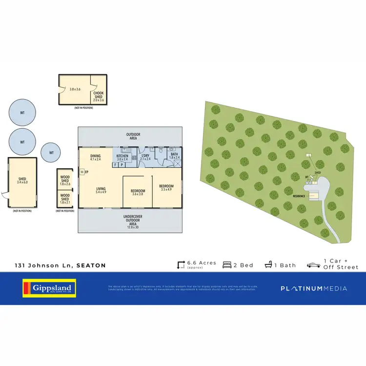 Floorplan of Homely house listing, 131 Johnson Lane, Seaton VIC 3858