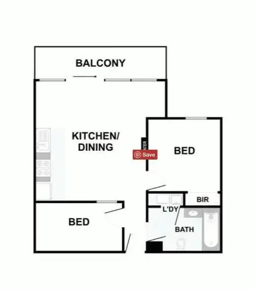 Floorplan of Homely apartment listing, 901/455 ELIZABETH STREET, Melbourne VIC 3000