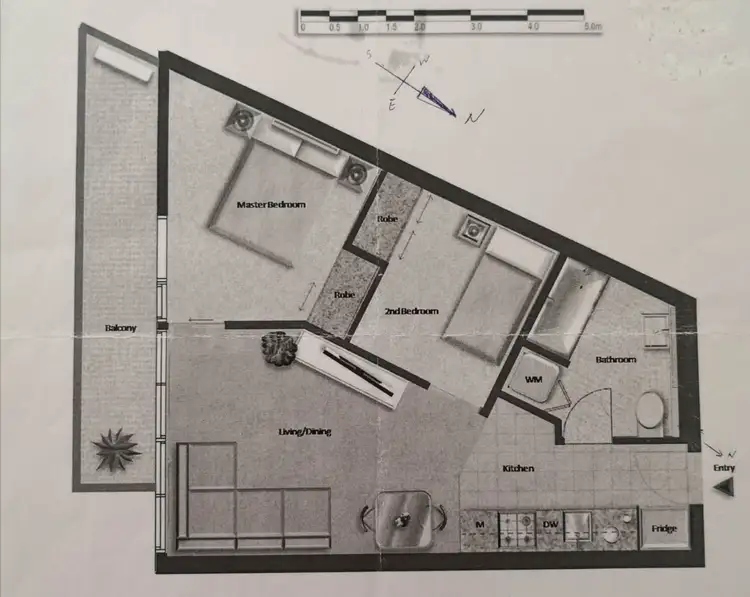 Floorplan of Homely apartment listing, 614/38 Mt Alexander Road, Travancore VIC 3032