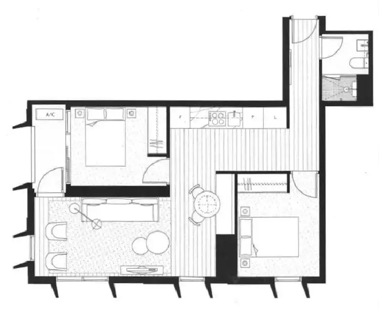 Floorplan of Homely apartment listing, 1607/81 Abeckett Street, Melbourne VIC 3000