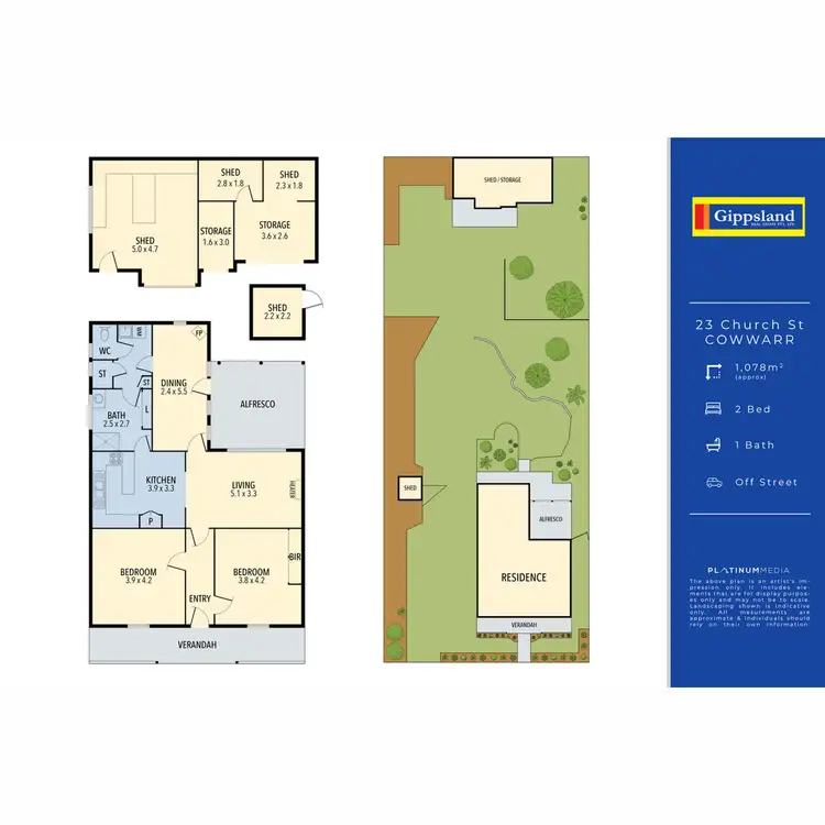 Floorplan of Homely house listing, 23 Church Street, Cowwarr VIC 3857