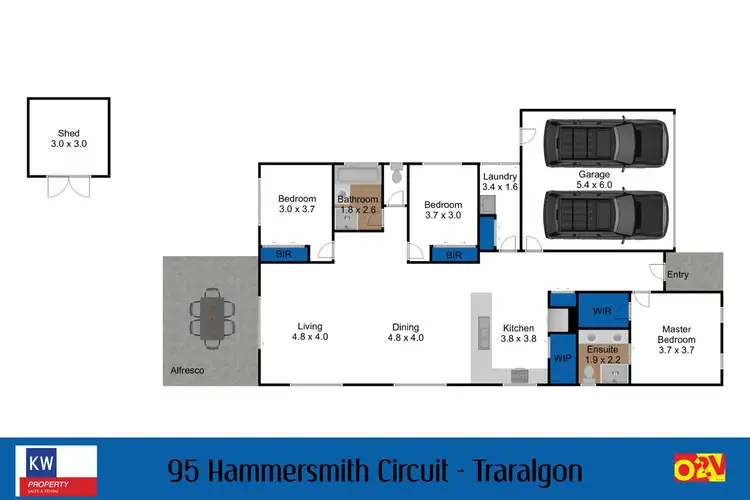 Floorplan of Homely house listing, 95 Hammersmith Circuit, Traralgon VIC 3844