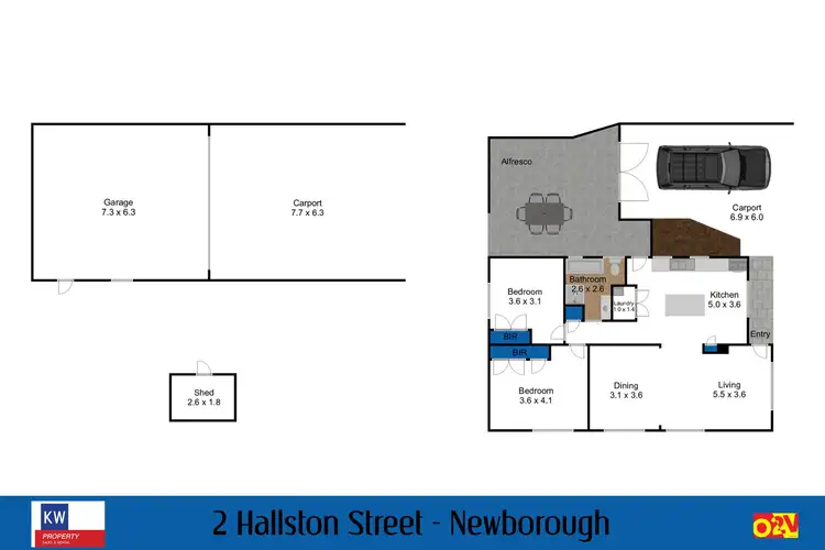 Floorplan of Homely house listing, 2 Hallston Street, Newborough VIC 3825