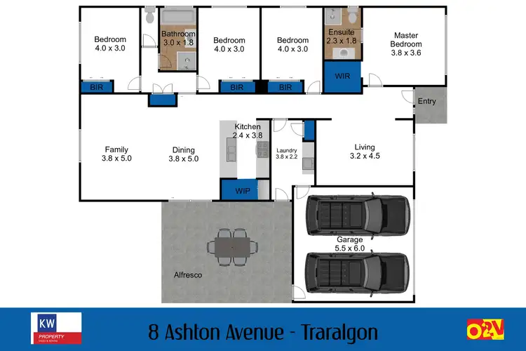 Floorplan of Homely house listing, 8 Aston Avenue, Traralgon VIC 3844