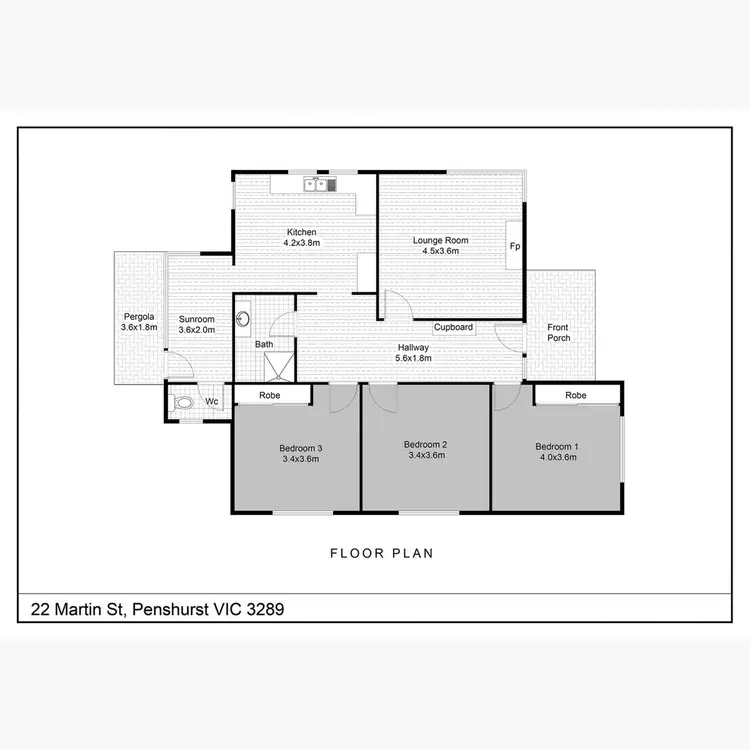 Floorplan of Homely house listing, 22 Martin Street, Penshurst VIC 3289