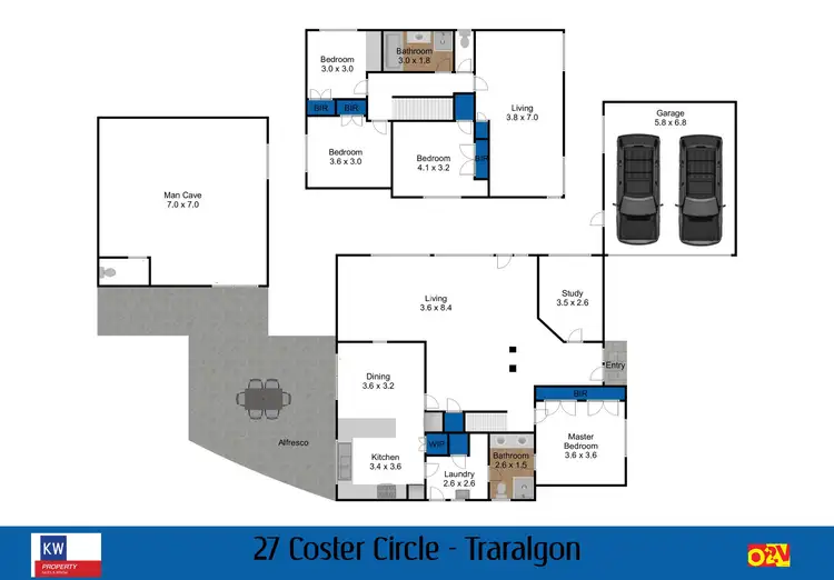 Floorplan of Homely house listing, 27 Coster Circle, Traralgon VIC 3844