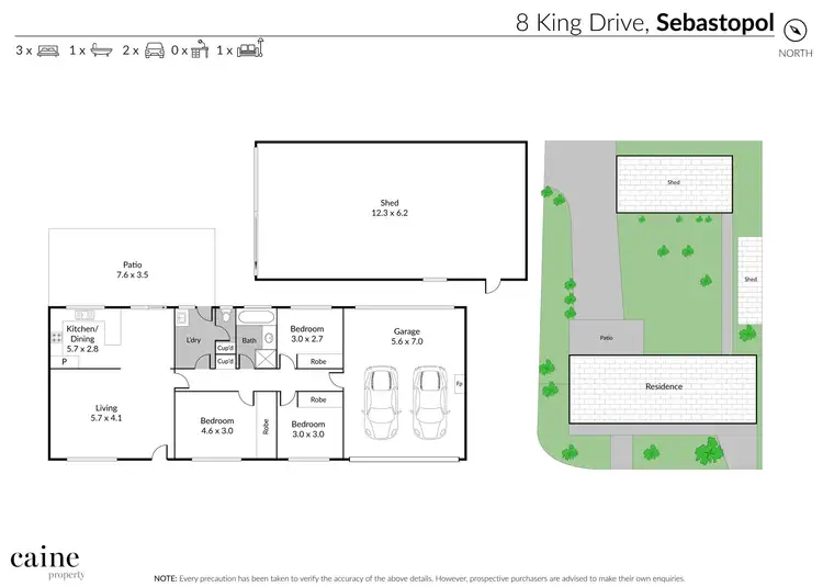 Floorplan of Homely house listing, 8 King Drive, Sebastopol VIC 3356