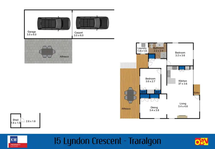 Floorplan of Homely house listing, 15 Lyndon Crescent, Traralgon VIC 3844