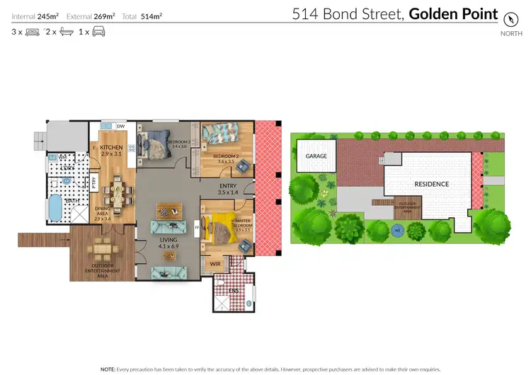 Floorplan of Homely house listing, 514 Bond Street, Golden Point VIC 3350