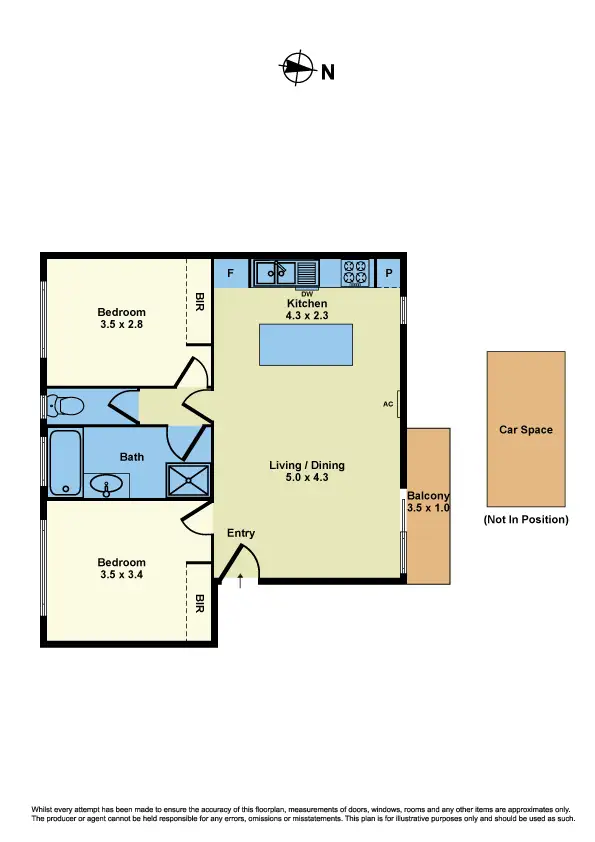Floorplan of Homely apartment listing, 6/119 Gamon Street, Yarraville VIC 3013
