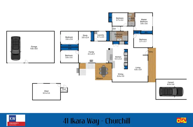 Floorplan of Homely house listing, 41 Ikara Way, Churchill VIC 3842