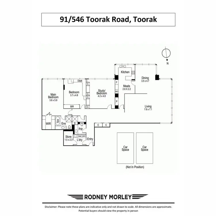 Floorplan of Homely apartment listing, 91/546 Toorak Road, Toorak VIC 3142