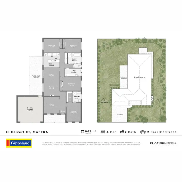 Floorplan of Homely house listing, 16 Calvert Court, Maffra VIC 3860