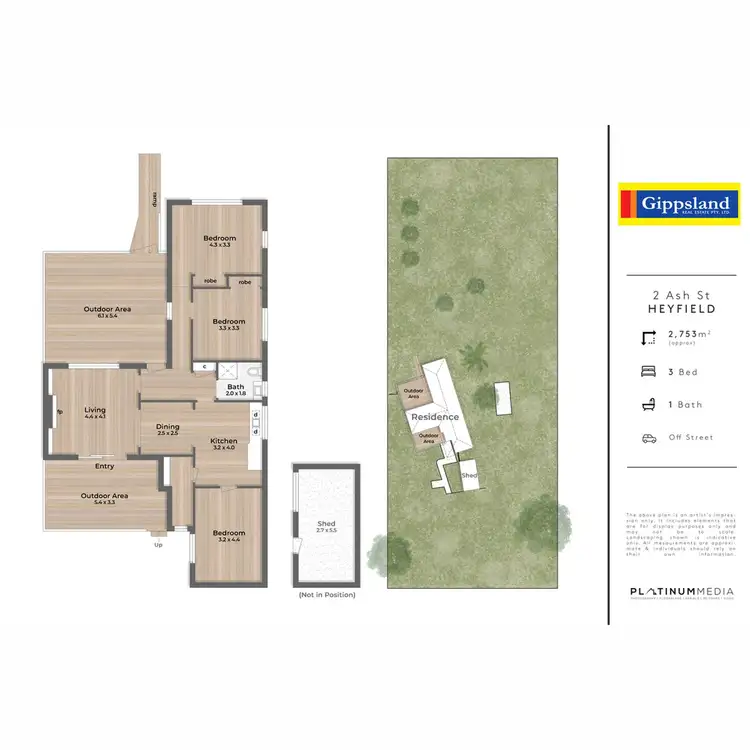 Floorplan of Homely house listing, 2 Ash Street, Heyfield VIC 3858