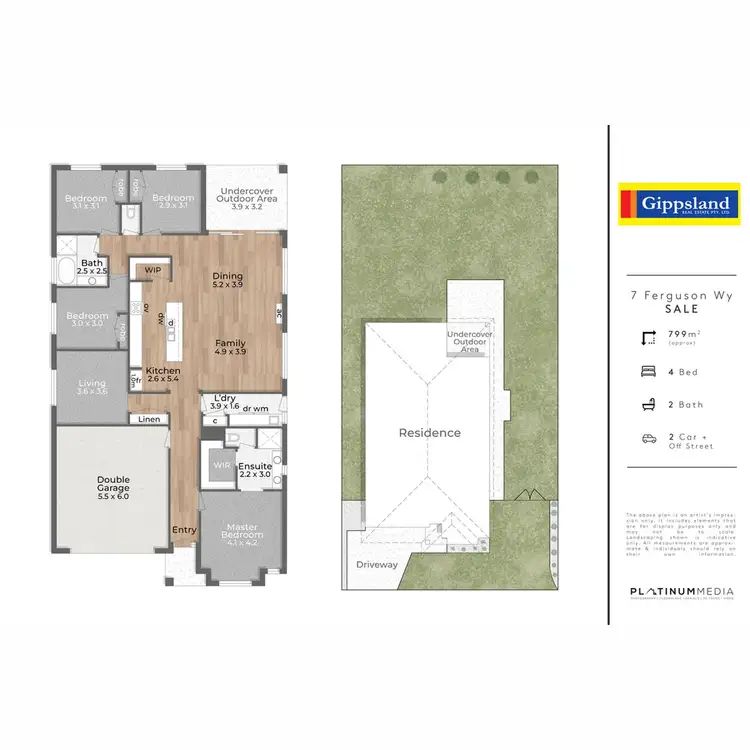 Floorplan of Homely house listing, 7 Ferguson Way, Sale VIC 3850