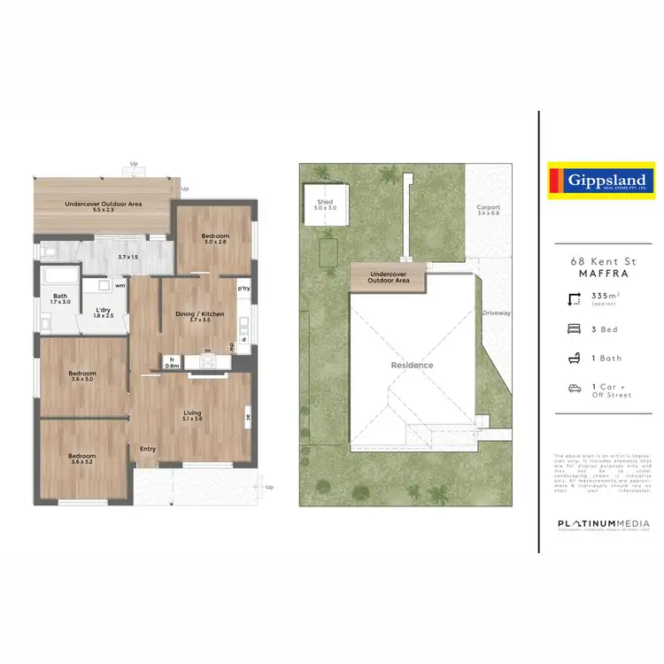 Floorplan of Homely house listing, 68 Kent Street, Maffra VIC 3860