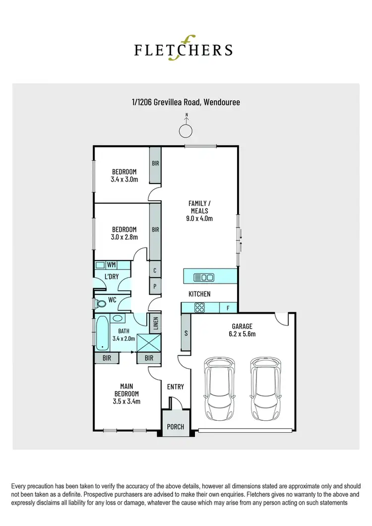 Floorplan of Homely townhouse listing, 1/1206 Grevillea Road, Wendouree VIC 3355