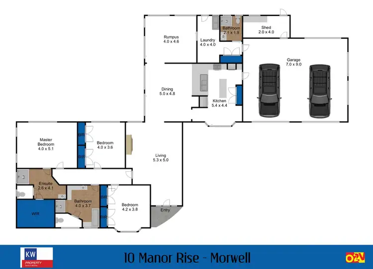 Floorplan of Homely house listing, 10 Manor Rise, Morwell VIC 3840