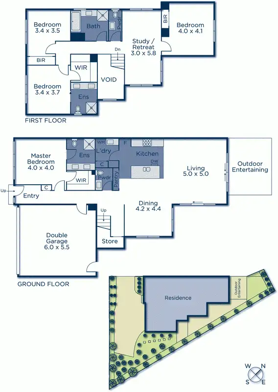 Floorplan of Homely townhouse listing, 3/12 Mantell Street, Doncaster East VIC 3109