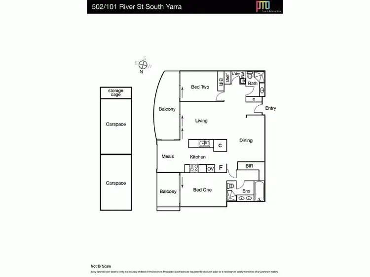 Floorplan of Homely apartment listing, 502/101 River Street, South Yarra VIC 3141