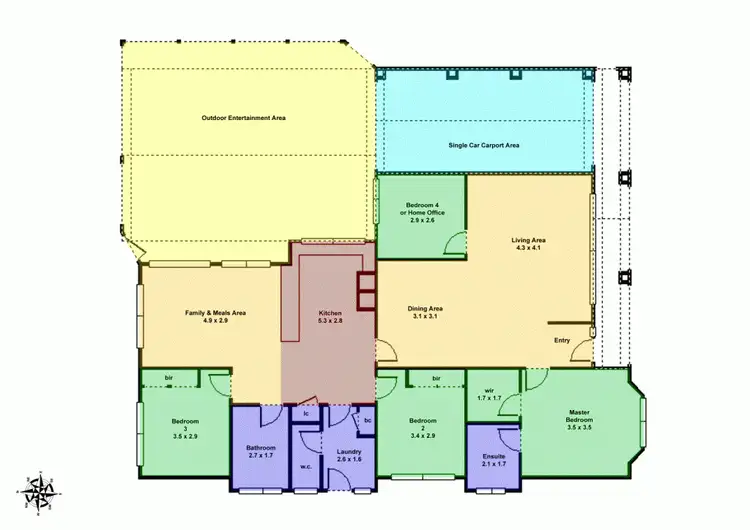 Floorplan of Homely house listing, 44 Langstaffe Drive, Wendouree VIC 3355
