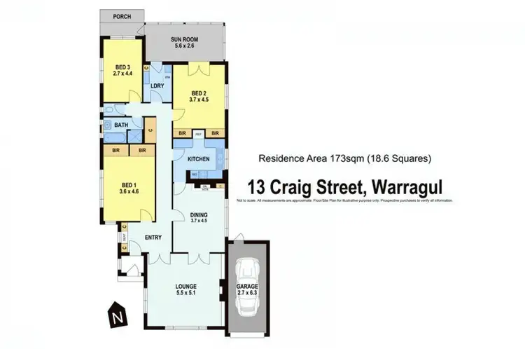 Floorplan of Homely house listing, 13 Craig Street, Warragul VIC 3820